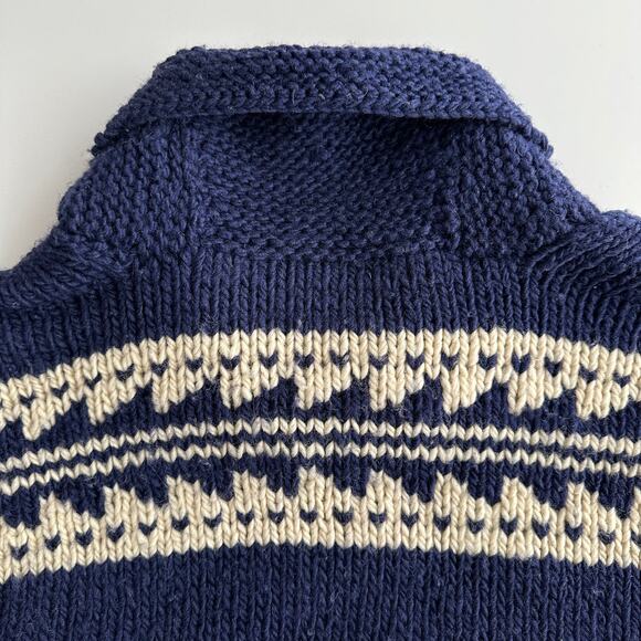 Polo by Ralph Lauren VTG 90s Handknit Wool Thunderbird Cowichan Style Sweater XL - Picture 4 of 10